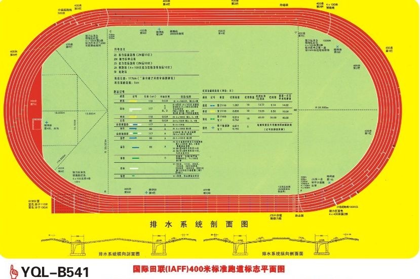 (厂家直销)供应国际田联(iaff)400米标准跑道