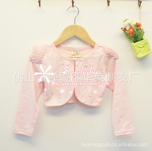 【儿童<em>小披肩</em> 女童 蕾丝短袖<em>开衫小外套</em> 童装 宝