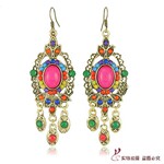E1241 欧美饰品 波西米亚时尚耳环 民族彩色耳饰 义乌饰品