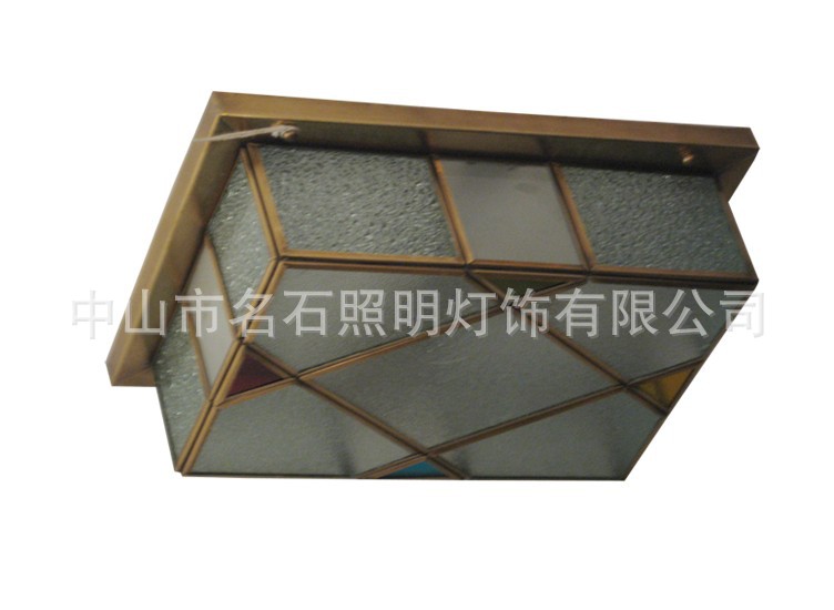 复古全铜灯-定性产品 古镇灯饰直销 全铜吸顶灯 手工焊锡节能半吸顶灯 现代简约吸顶灯