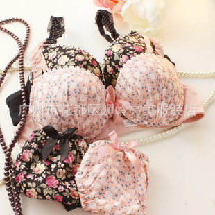 卡卡丫141厂家直销 田园碎花<em>可爱蝴蝶结</em>竹炭纯