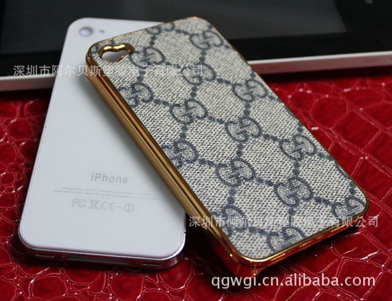 古奇贴皮苹果手机保护套 CUCCI电镀手机壳 ip