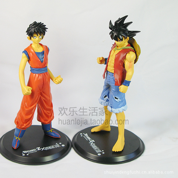 【天堂动漫周边海贼王七龙珠悟空VS路飞手办