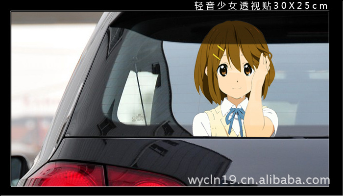 【<em>翼</em>贴原创】<em>轻音少女</em> 车窗玻璃透视反光车贴