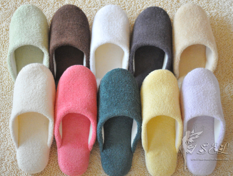 内野风格毛巾拖鞋居家简约防滑外贸原单拖鞋软