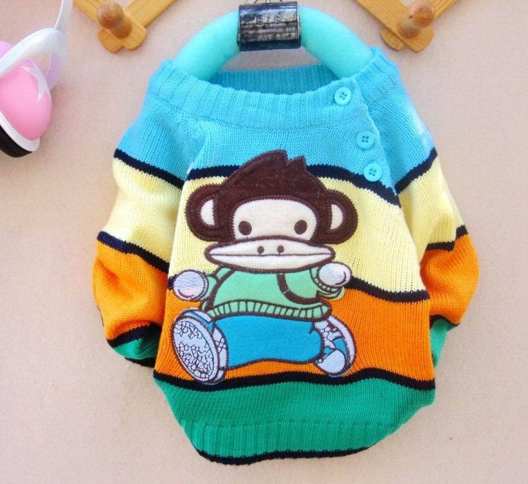 【2012湖州外贸<em>儿童</em>秋冬款 <em>卡通毛衣</em> 大嘴猴 针