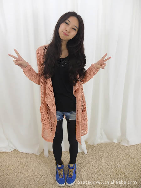 【2012女装新款北欧风情<em>漏孔</em>丝网<em>开衫</em>毛衣11