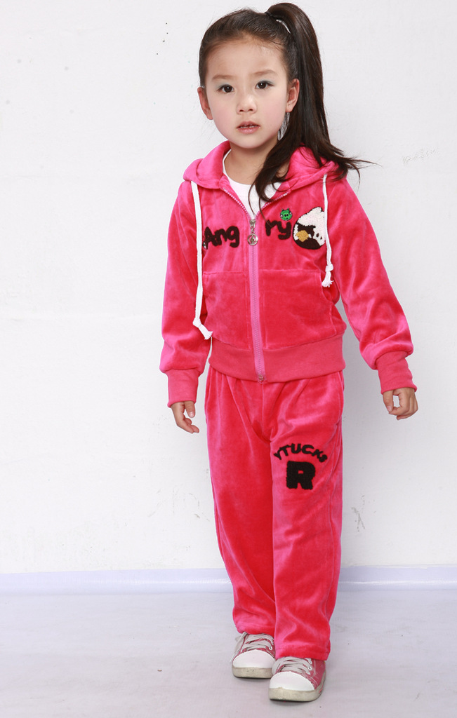 2012春秋季新品<em>女童运动服</em> 天鹅绒运动衫 愤怒