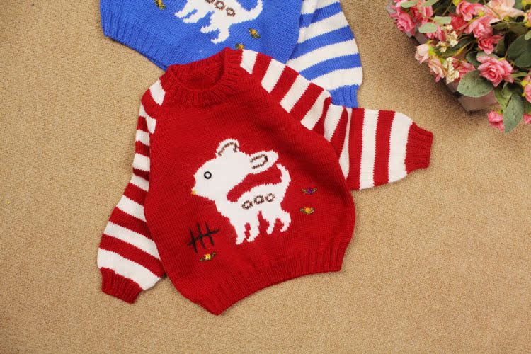 童装批发手工棒针<em>毛衣宝宝婴儿毛衣</em>手工<em>编织</em>儿