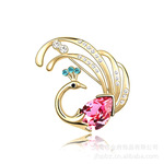 金府饰品 奥地利水晶 火凤凰 水晶胸针 专业批发 厂家直销