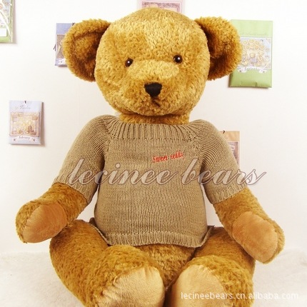 【米色<em>毛衣</em>经典泰迪熊 大<em>尺寸120</em>cm 80cm大抱