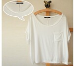 I*****IRL正品!日韩女装厂家直销简单大方蝙蝠袖T恤3色