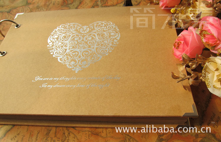 工厂批发大促销 心世界<em>烫金照片相册</em> diy手工影