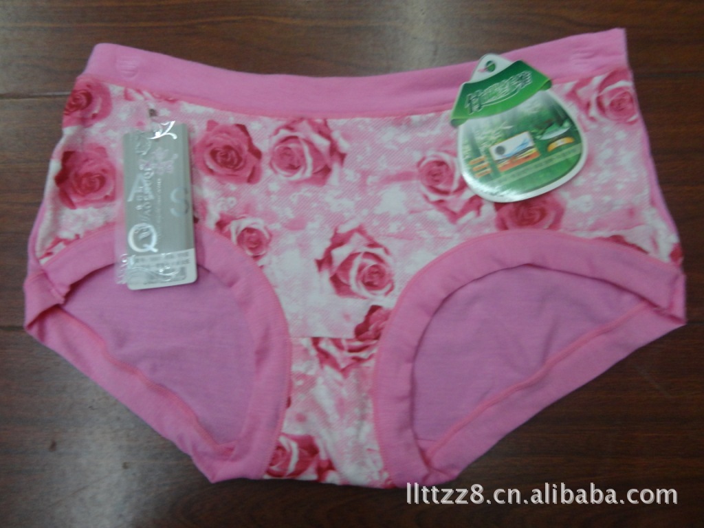 奥舒琦 竹炭纤维 印花<em>莫代尔 女式内裤 批发</em> 56