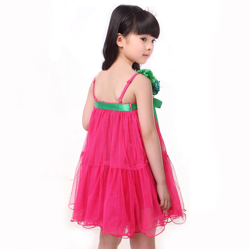 【<em>韩版</em>童装夏季<em>女</em>儿童<em>公主</em>连衣裙宝宝吊带花童