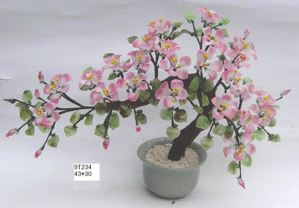批发采购玻璃工艺品-供应玉石花其造型古典优