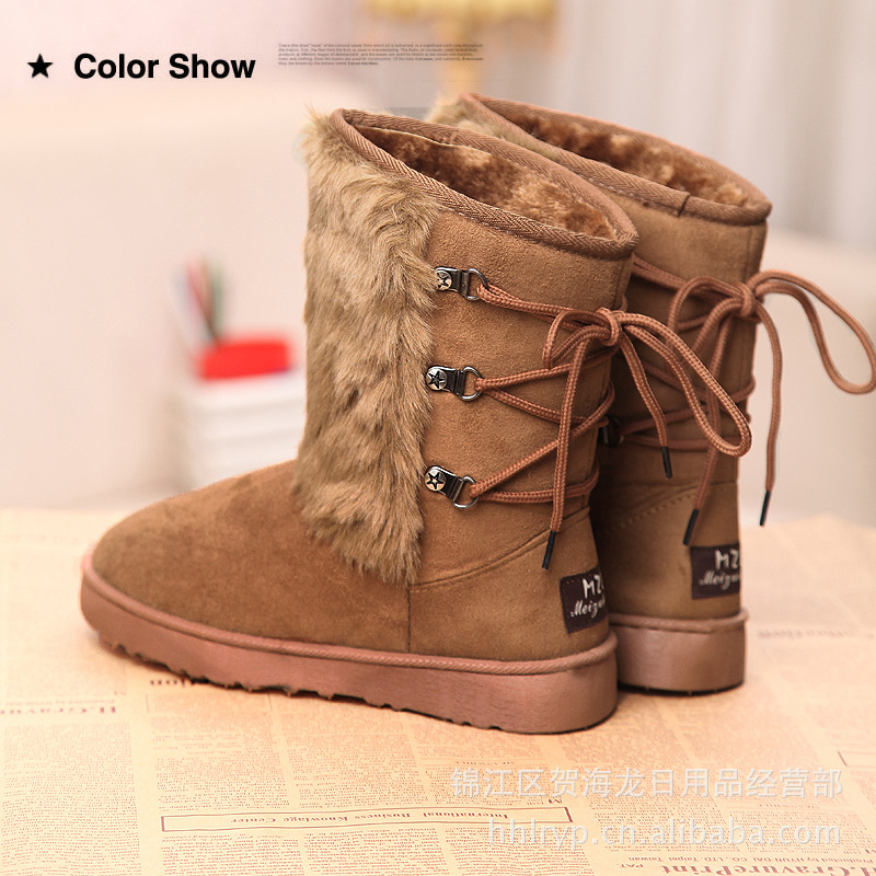 韩国时尚雪地靴甜美淑女个性罗马鞋中口日系复