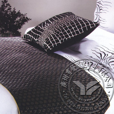 2012年厂家耐洗 耐用新款酒店床旗 床尾巾图片