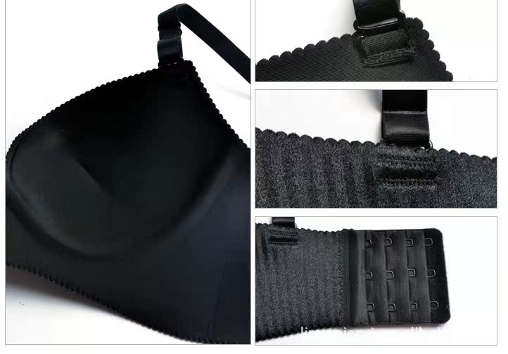 【精油柔珠水袋一片式<em>无痕文胸</em>闪光条纹 简约