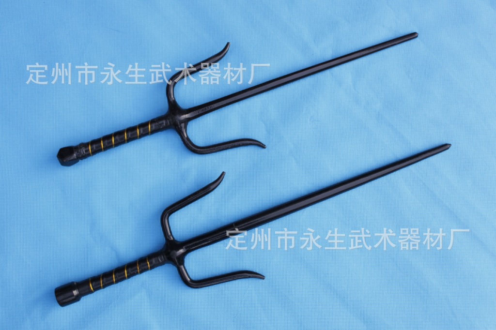 浪人叉点穴尺精品铁尺实心尺功夫尺短叉武术器材 赛尺少林短兵器