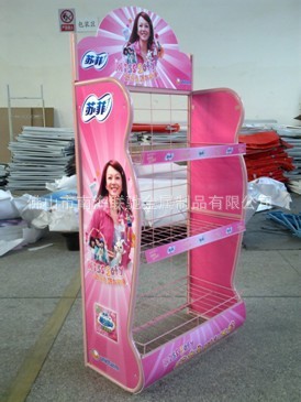 厂家直销超实用超市饮料喷塑可折叠展示架图片