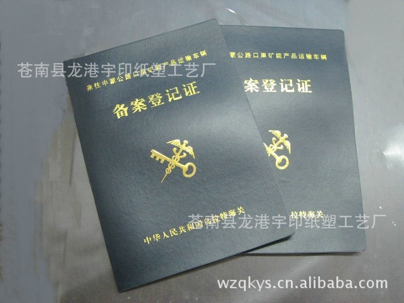 往中蒙公路口岸矿能产品运输车辆备案登记证-