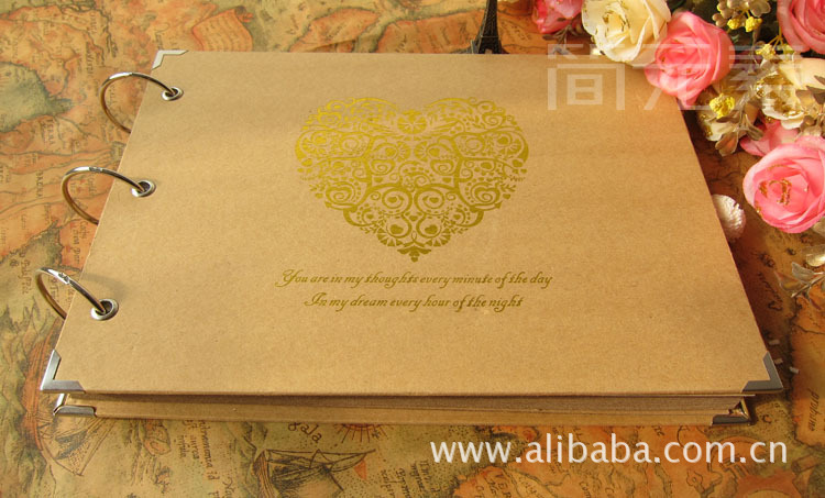 工厂批发大促销 心世界<em>烫金照片相册</em> diy手工影