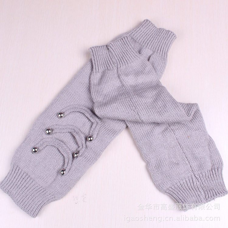 批发采购成人袜-<em>带子铁扣</em>粗针毛线针织袜套 护