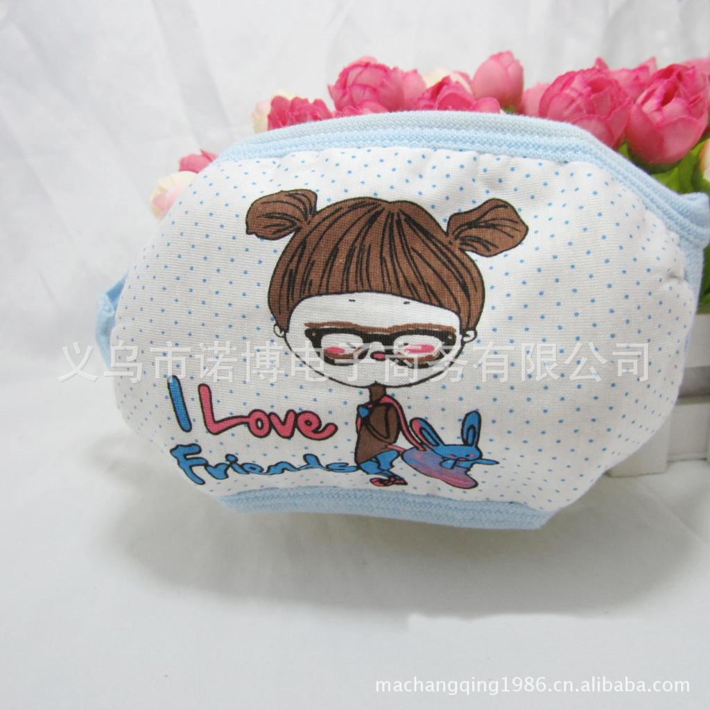 【时尚女孩卡通系列<em>全棉口罩 女</em> 成人口罩 防风