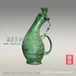 【厂家直销】仿古青铜器工艺品 家居摆件 鸟盖瓠壶