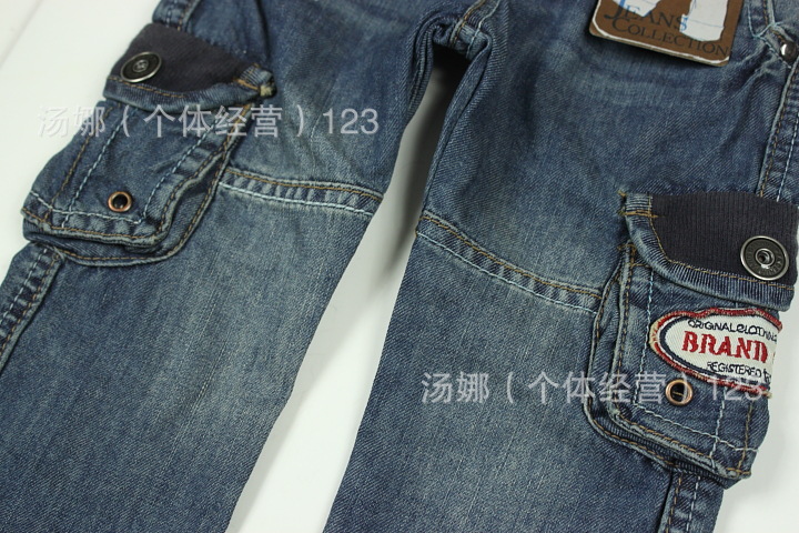 Z+RA小童 男童牛仔裤中性款童双口袋贴布牛仔