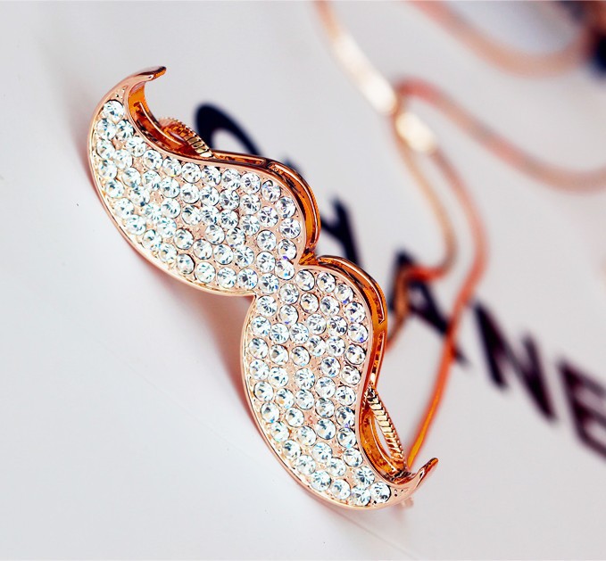 X7109玩味俏皮小胡子 满钻胡子 <em>韩版</em>潮人<em>个性</em>