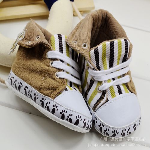 【绒布高筒婴儿鞋 宝宝学步鞋 外贸原单】