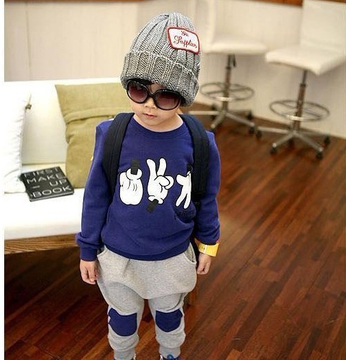 2012童装秋季新款 <em>剪刀石头布</em>印花图案<em>男女</em>童