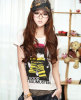 0629#2012夏新款T恤韩版百搭可爱甜美卡通图案短袖女式T恤