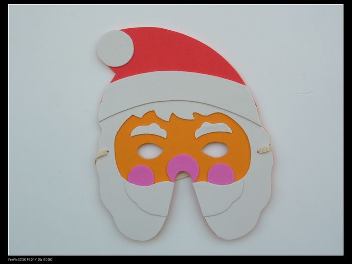 【热销玩具 爆款 圣诞老人图案面具 婴幼儿益智