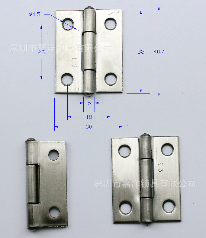 【38mm 304不锈钢合页1.5寸 不锈钢合页,一寸