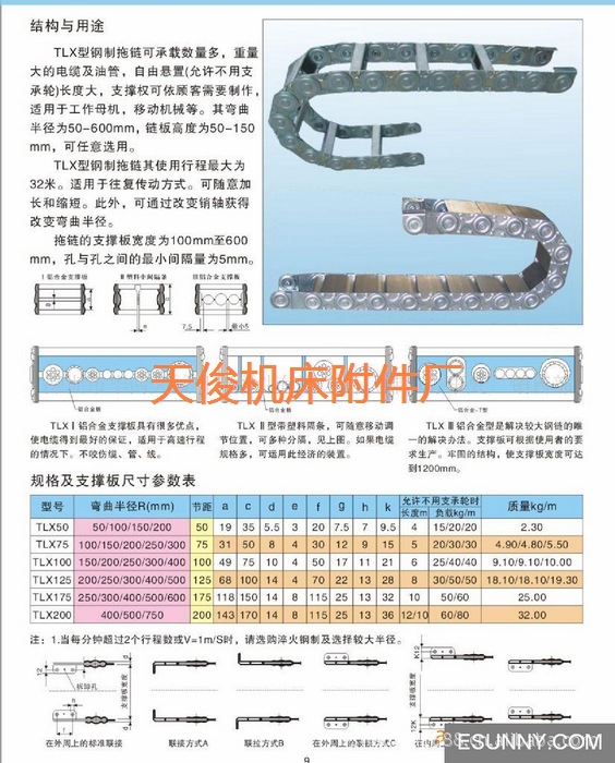 订做铝支撑板金属拖链|TL125 TL100钢制拖链坦克链