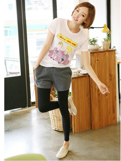 【秋冬新品韩国原单<em>女短裤裙</em> 羊毛绒加厚假两