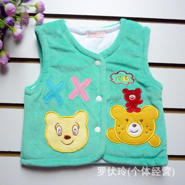批发采购童<em>马甲、背心</em>-外贸卡通<em>图案</em>天鹅绒马
