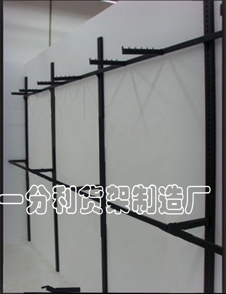 墙柱组合架 上墙立柱服装货架 上墙展示架