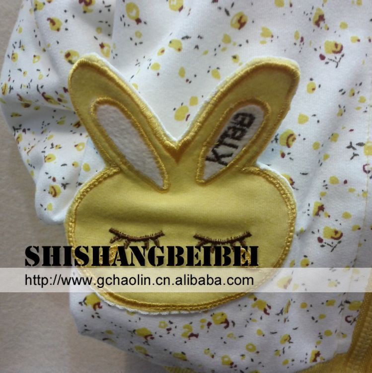 春季新款儿童外套批发 女童兔<em>口袋</em>全棉<em>开衫</em>外