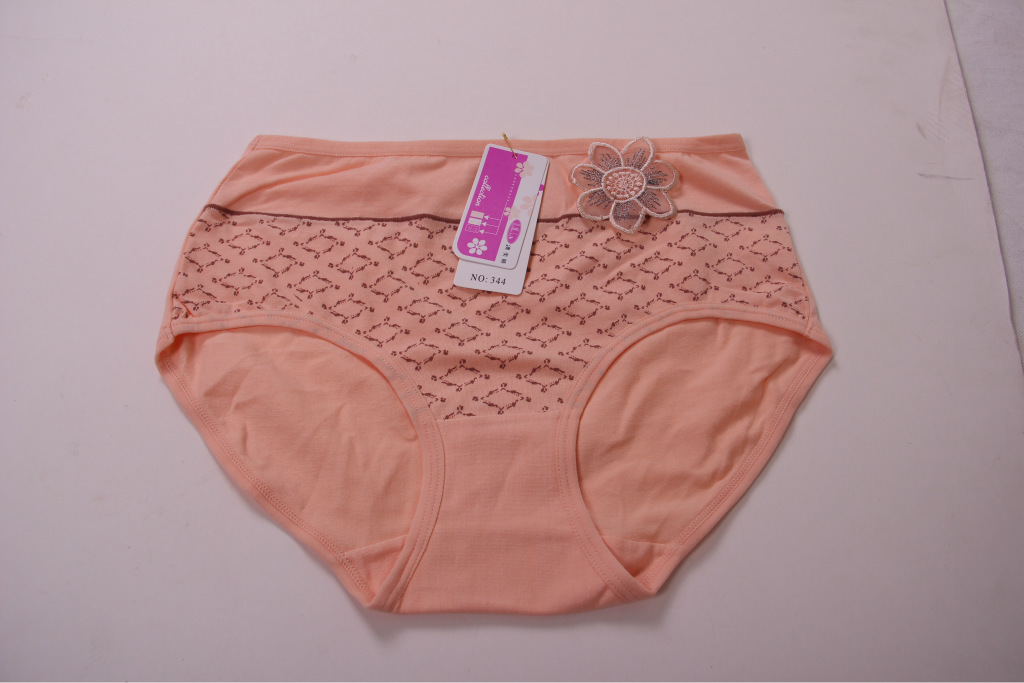 淘宝热卖的中腰弹力棉印花<em>女士内裤厂家直销</em> 