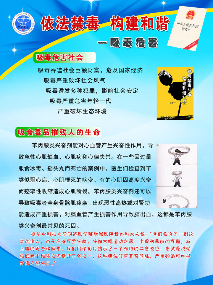 【210办公装饰海报展板4763禁毒知识宣传栏吸
