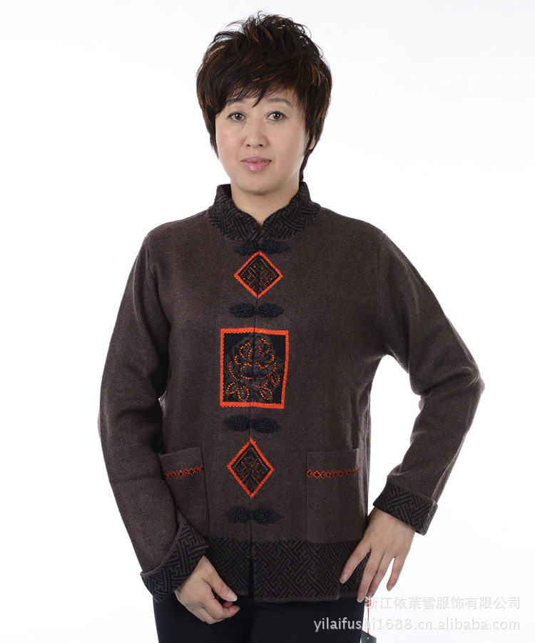 批发采购<em>旗袍</em>、<em>唐装</em>-中老年<em>羊绒</em>衫<em>开衫</em>妈妈装