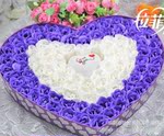 情人节热卖礼品类香皂花 送客户 100朵带灯香皂花新款礼盒 特惠