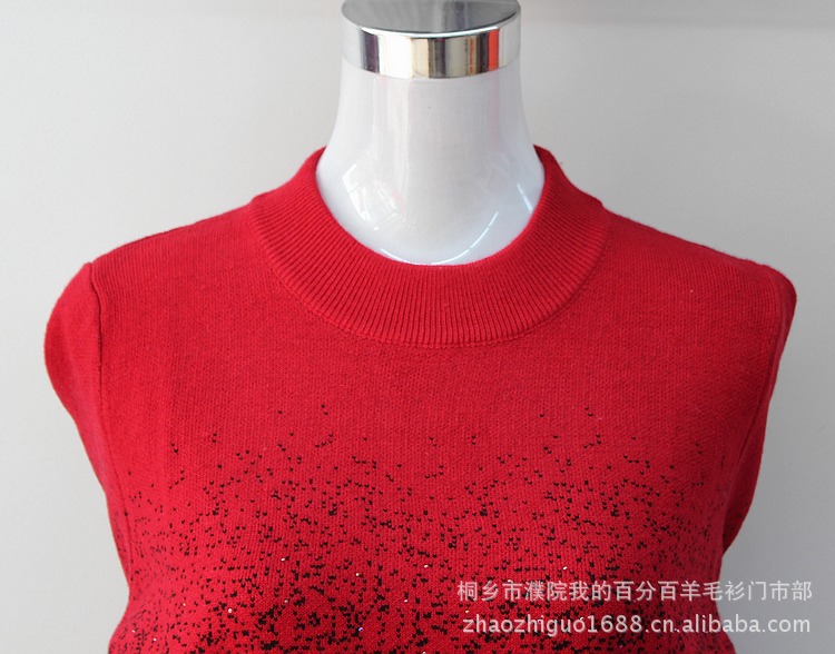 批发<em>中老年羊毛衫</em>女圆领<em>中老年毛衣</em>妈妈装<em>羊绒</em>