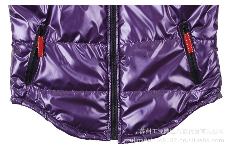 清仓特价 女装批发 女式<em>面包</em>棉<em>亮面马甲</em>/<em>马夹</em>背