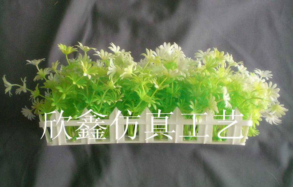 小型栅栏 小栅栏 塑料栅栏 仿真栅栏植物盆栽图
