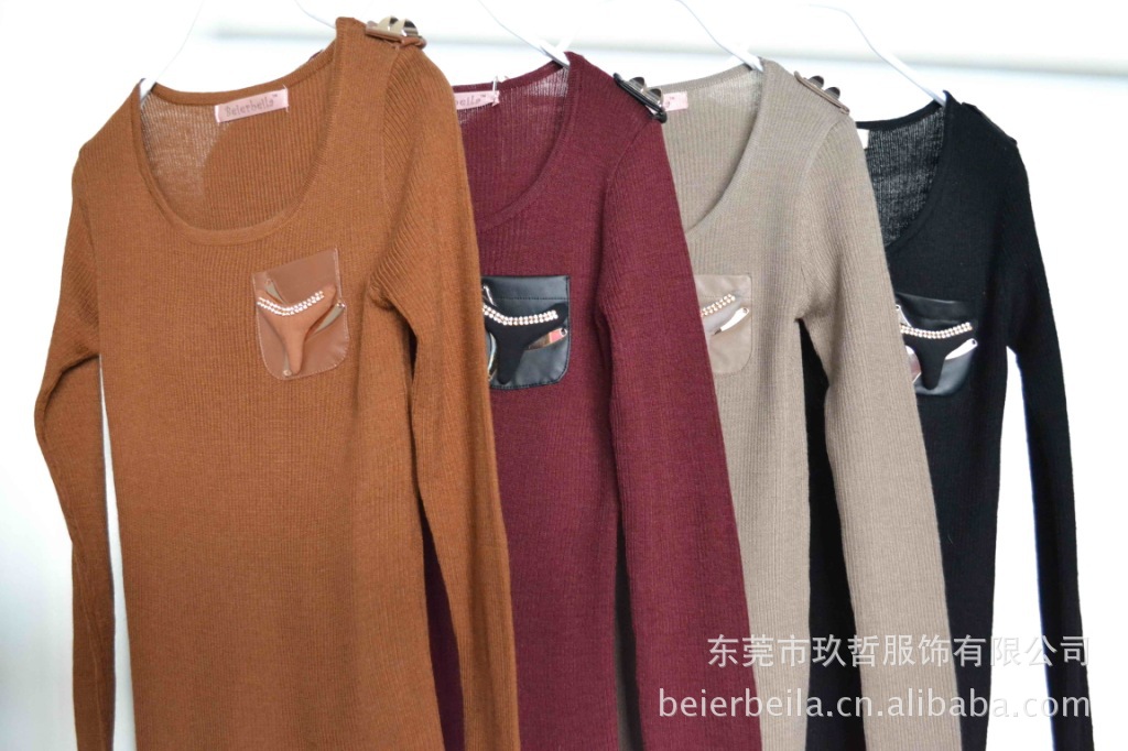 【2012新款<em>毛衣</em>针织衫 肩章口袋<em>毛衣</em> <em>女装批发</em>